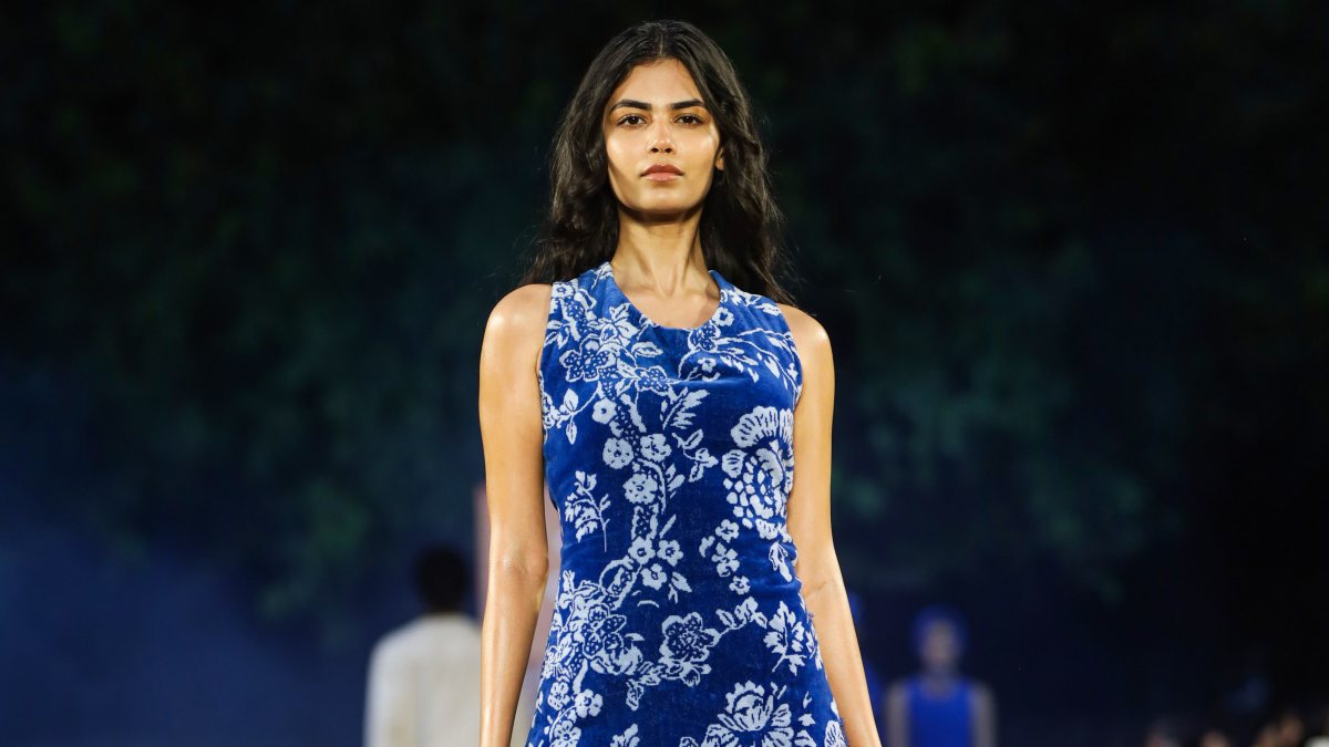 Model walks ramp at Lakme Fashion Week opening in Delhi