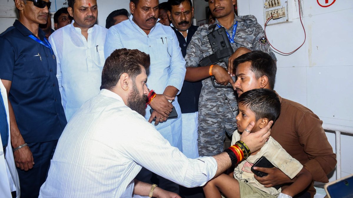 Chirag Paswan meets boat capsize victim at Patna hospital