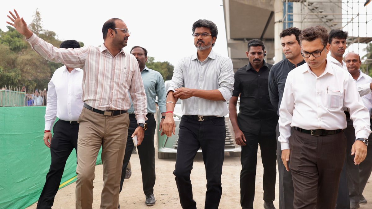 Tamil Nadu CM Vijay inspects Chennai water project site