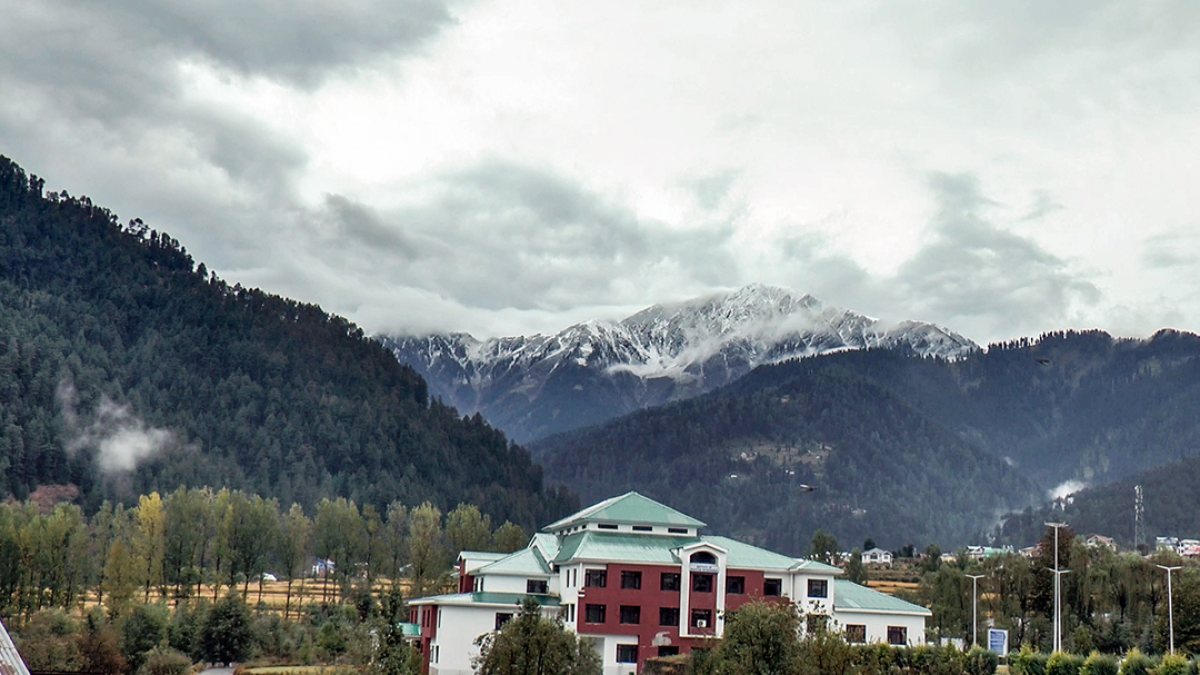 First snowfall covers Kailash Range and Ashapati Glacier in Doda