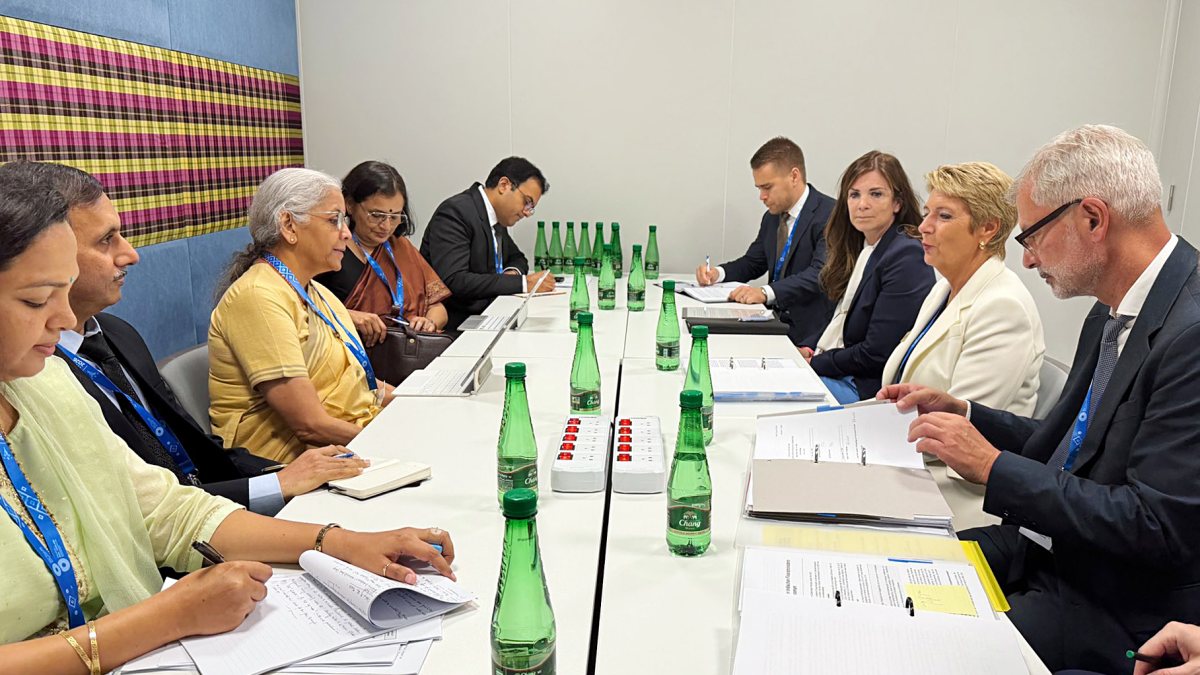 Sitharaman holds talks with Swiss finance minister in Bangkok