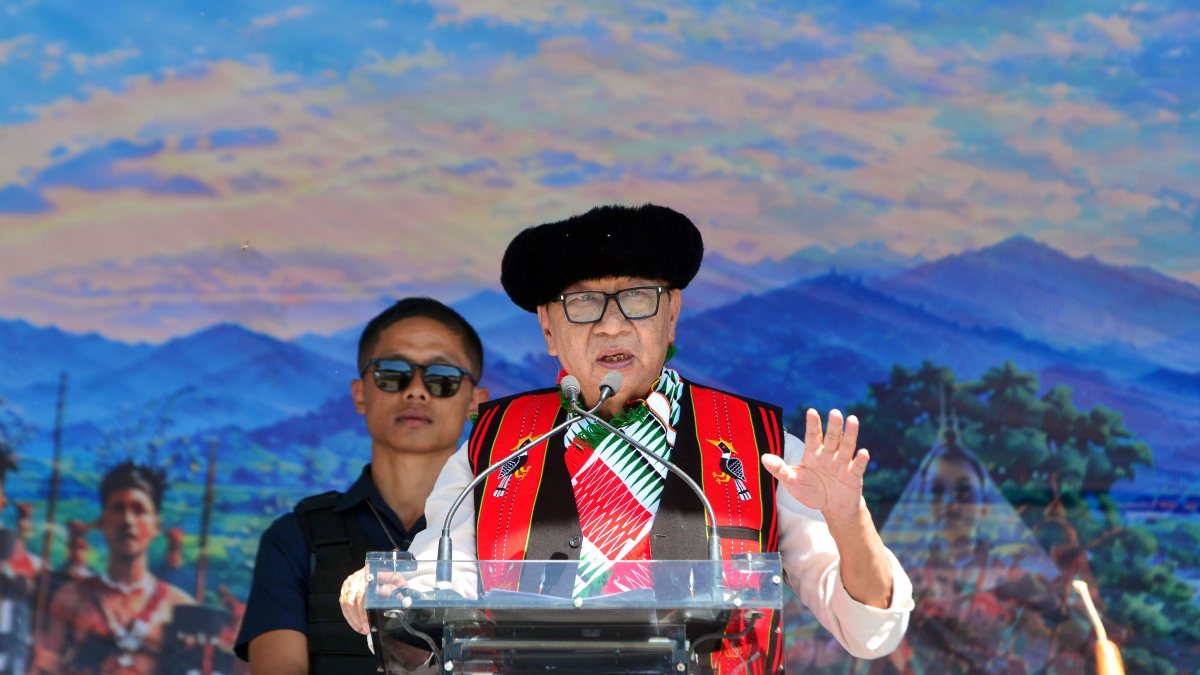Manipur CM speaks at Seva Sankalp Abhiyan in Senapati