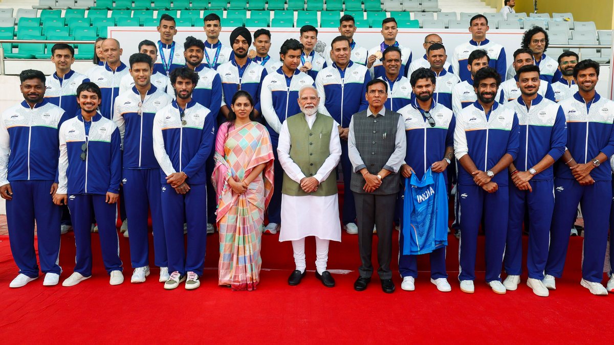 PM Modi meets Asian Games 2026 contingent in New Delhi