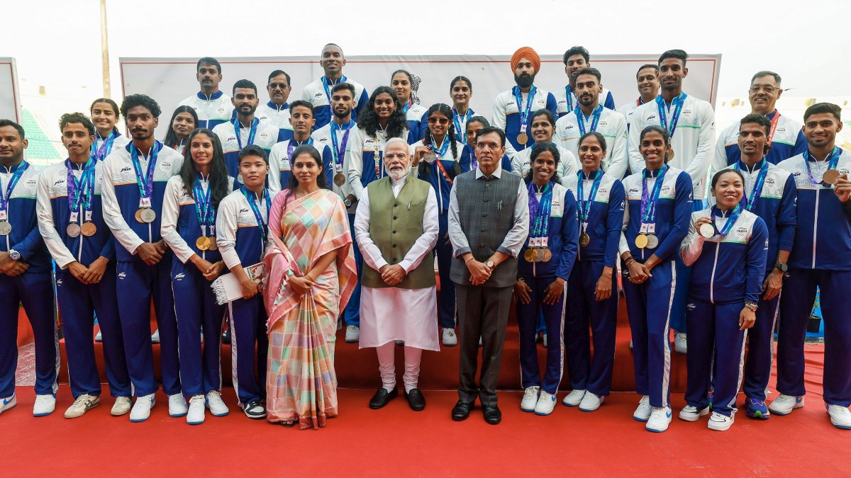 PM Modi meets Asian Games 2026 contingent in New Delhi