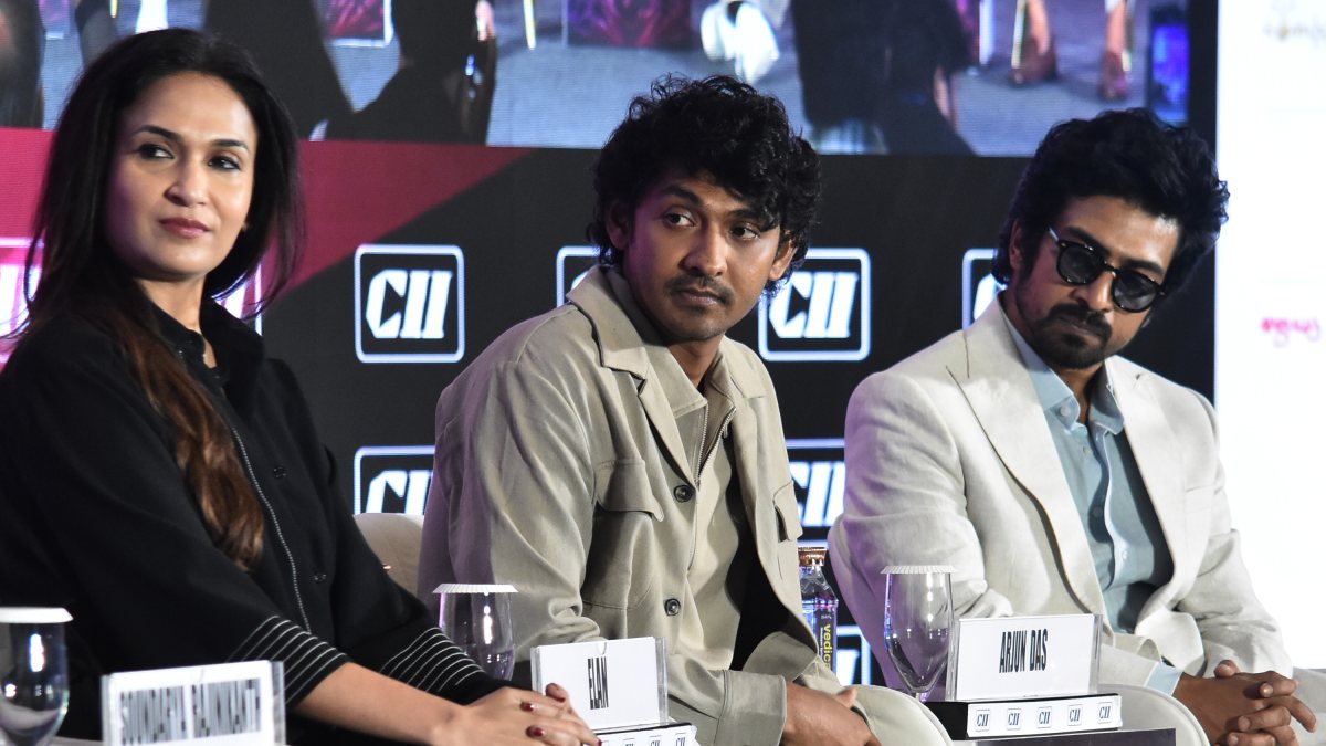 Soundarya Rajinikanth and Arjun Das speak at CII summit in Mumbai