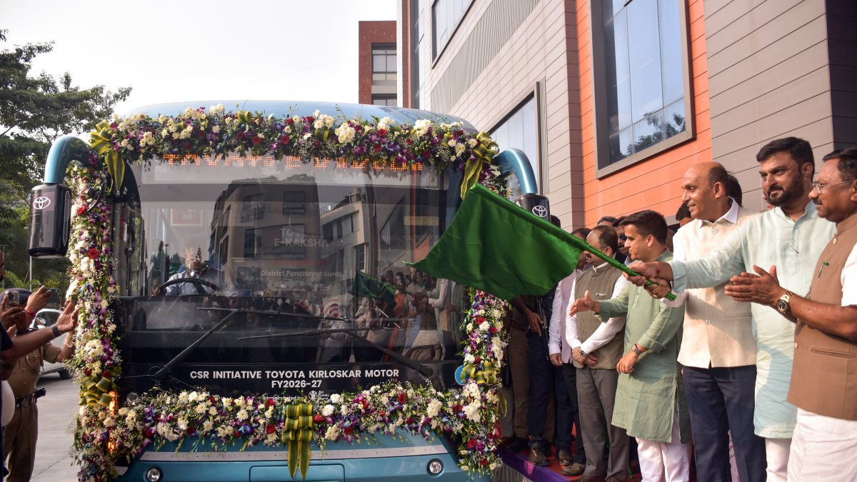 Gujarat deputy CM flags off e-Kaksha bus in Surat