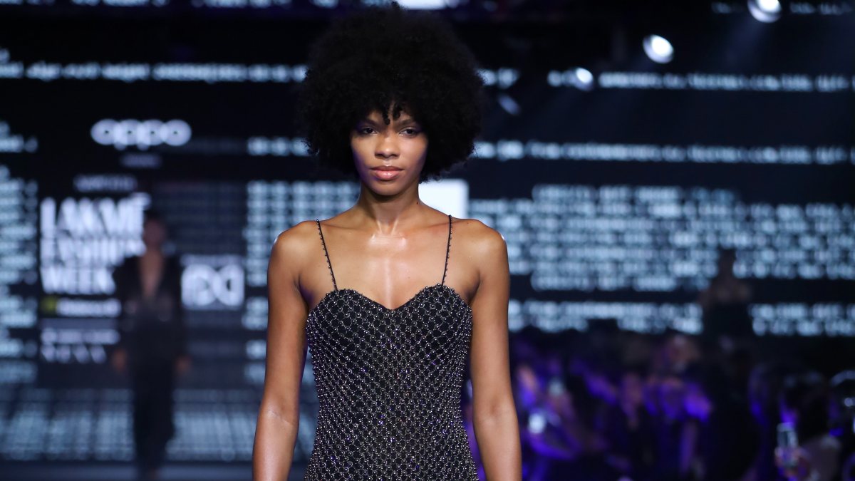 Model showcases Namrata Joshipura collection at Lakme Fashion Week
