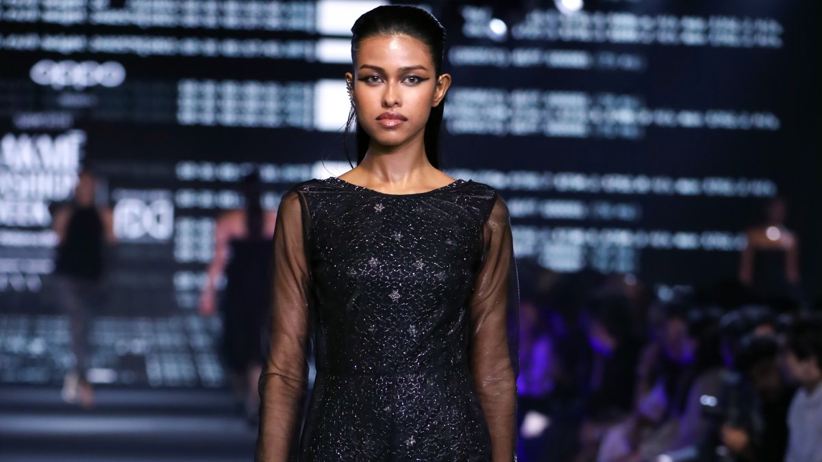 Model showcases Namrata Joshipura collection at Lakme Fashion Week