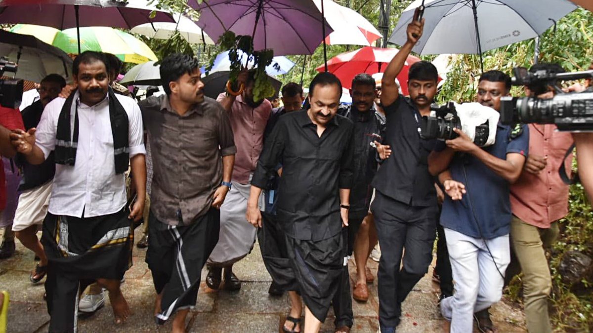 Kerala CM V D Satheesan walks to Sabarimala ahead of pilgrimage season