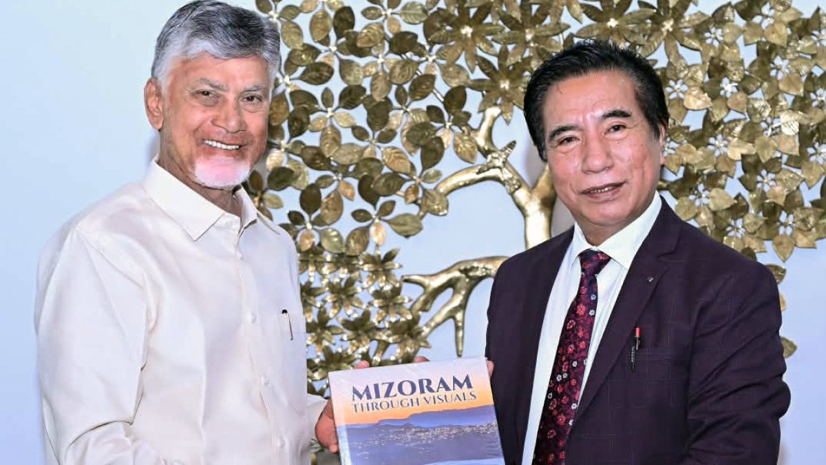 Andhra Pradesh CM Chandrababu Naidu meets Mizoram CM Lalduhoma in Amaravati