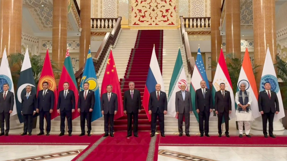 Tajik president welcomes Rajnath Singh at SCO meeting in Dushanbe