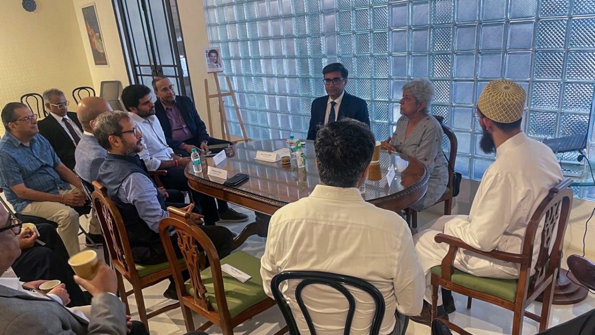 Foreign Secretary Vikram Misri speaks at Gateway House in Mumbai