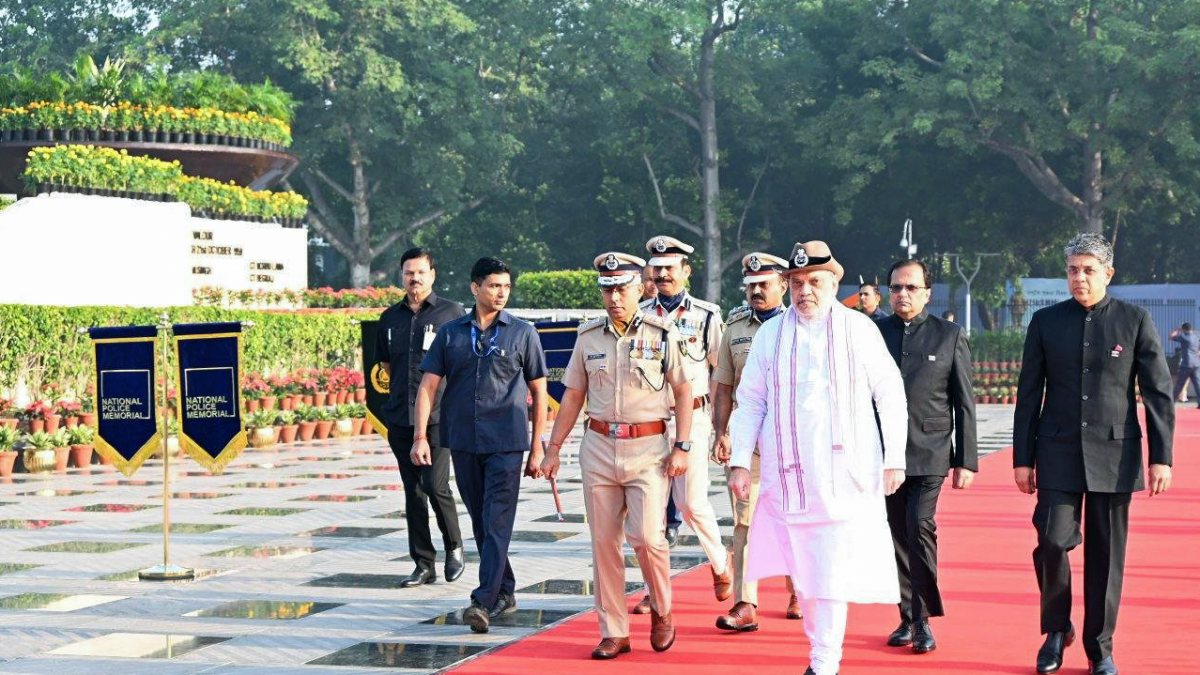 Amit Shah attends Police Commemoration Day at National Police Memorial