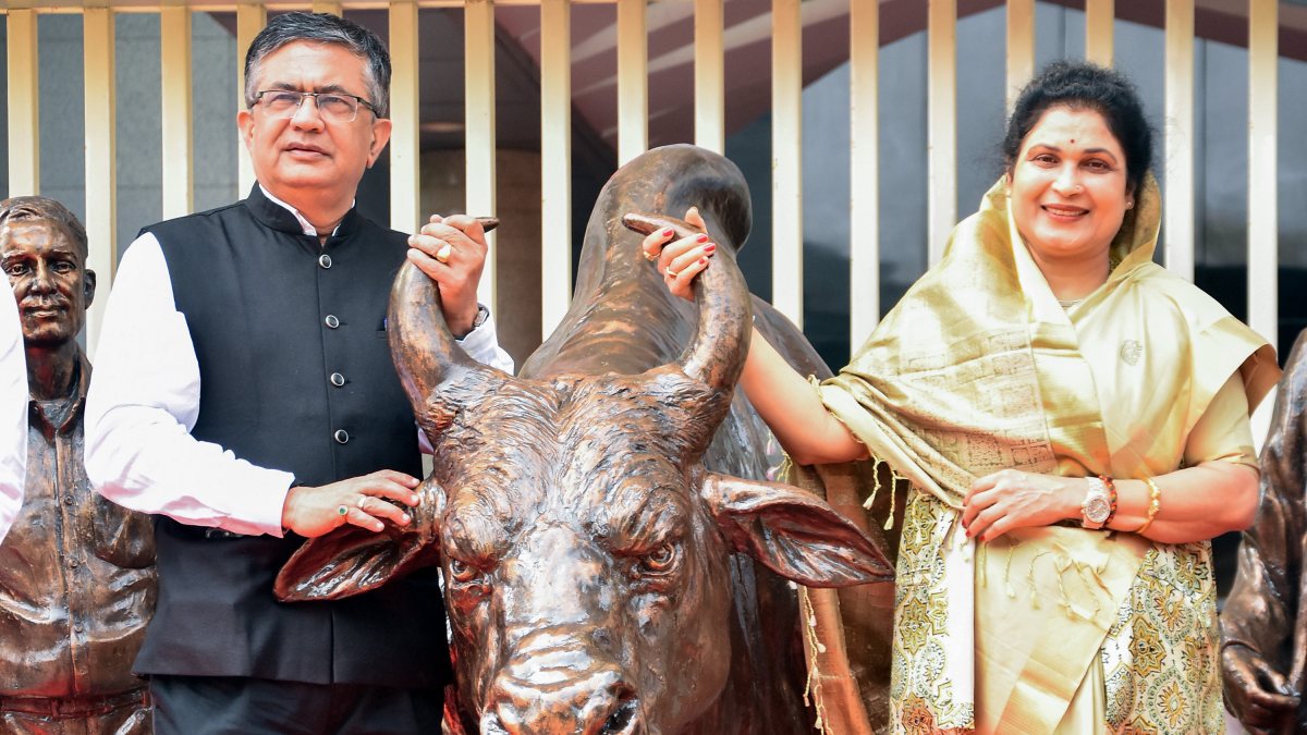 NSE bull unveiled at social stock exchange listing in Mumbai