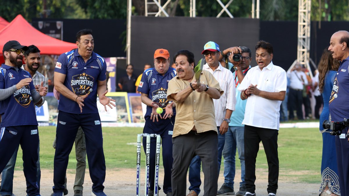 Rajeev Shukla bats at Rashtriya Cricket League opener in Delhi