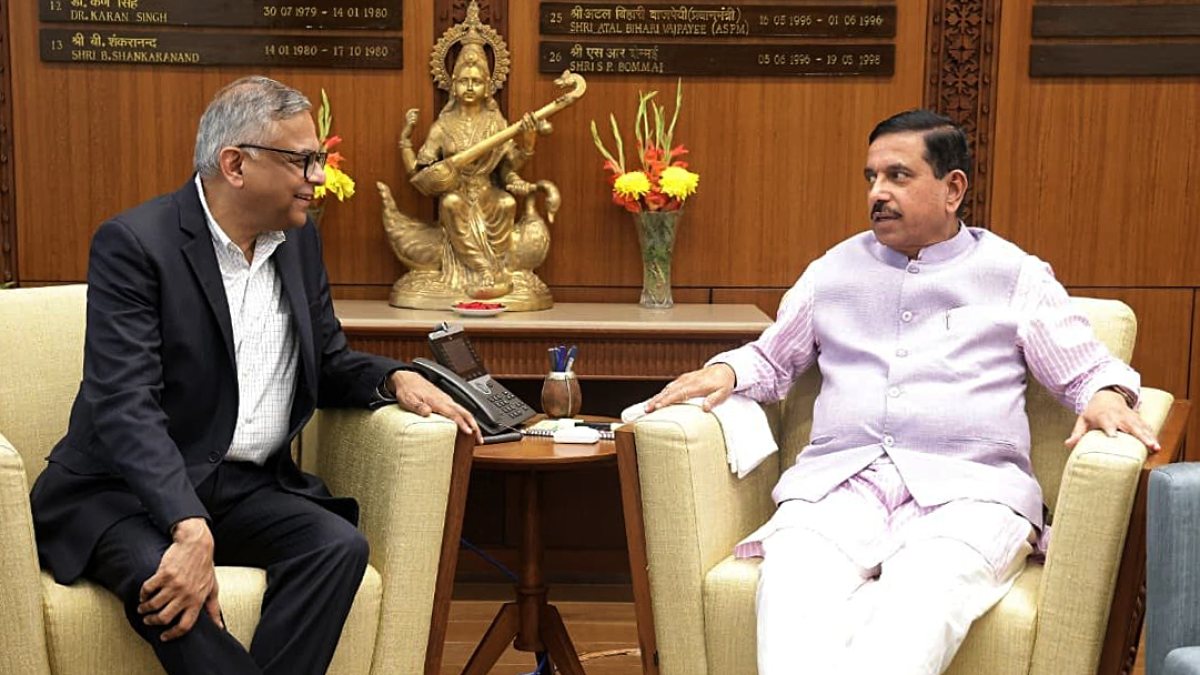 Pralhad Joshi meets N Chandrasekaran in New Delhi