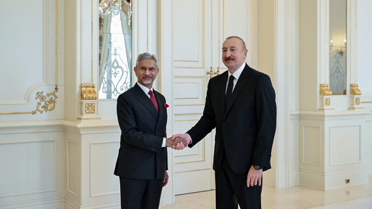 Jaishankar meets Azerbaijan president Ilham Aliyev in Baku