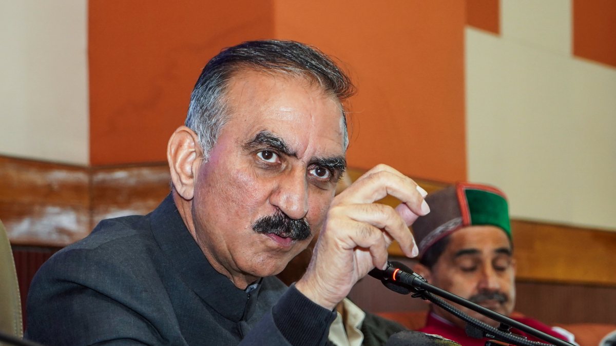 Himachal CM Sukhu addresses press conference in Shimla