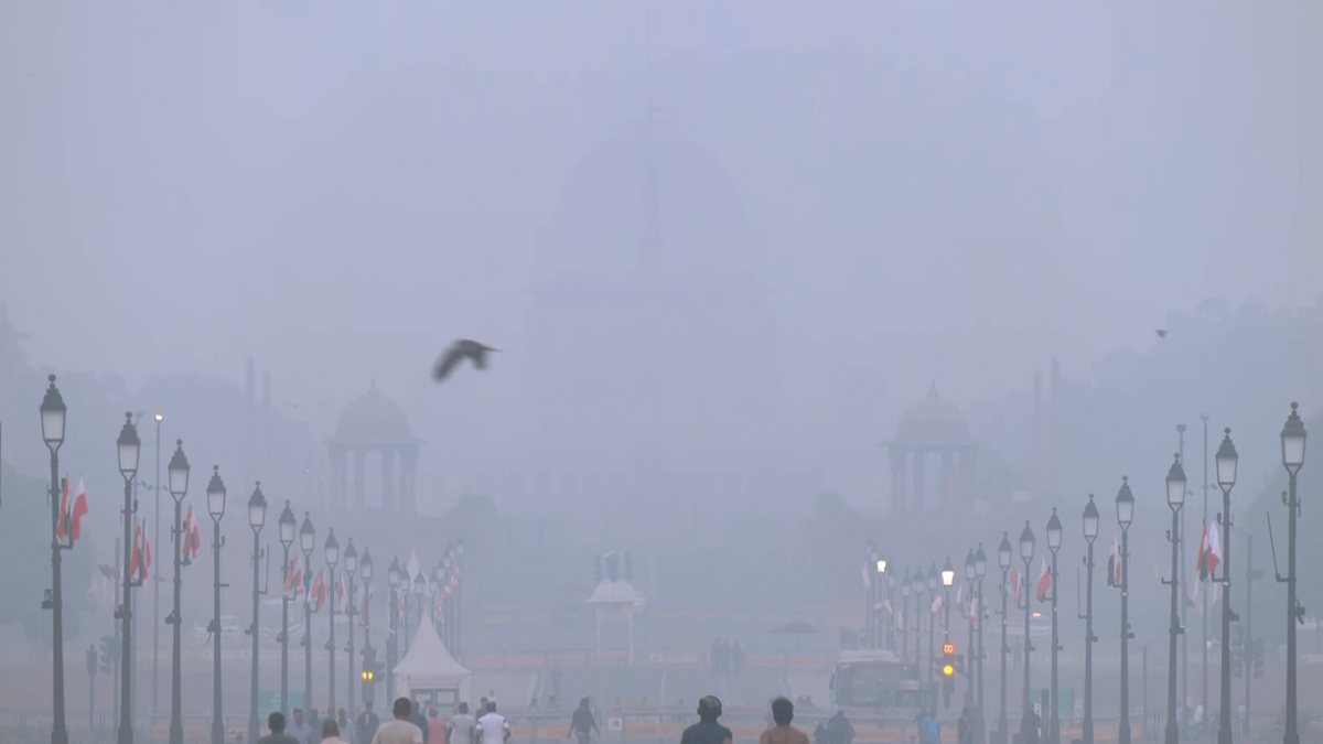 Delhi joggers brave poor air quality at Kartavya Path