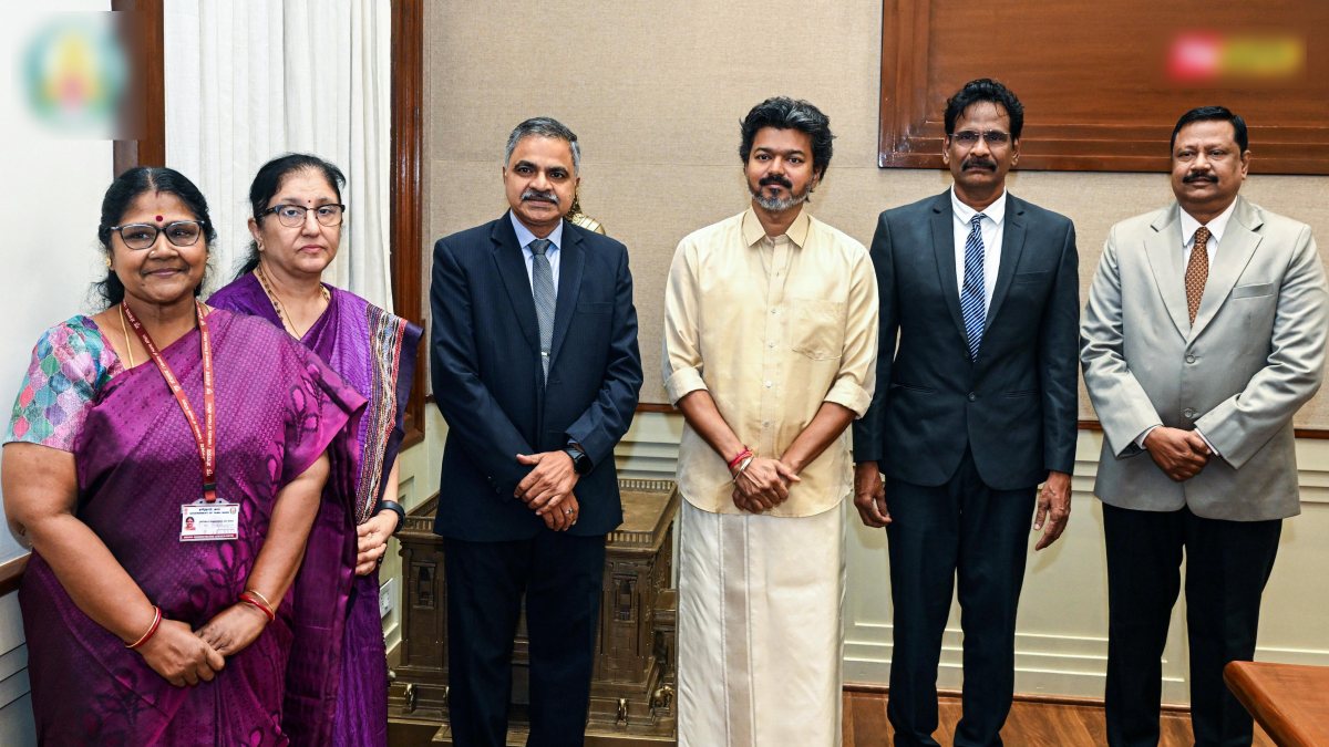 Tamil Nadu CM Vijay meets TNRERA chairperson in Chennai