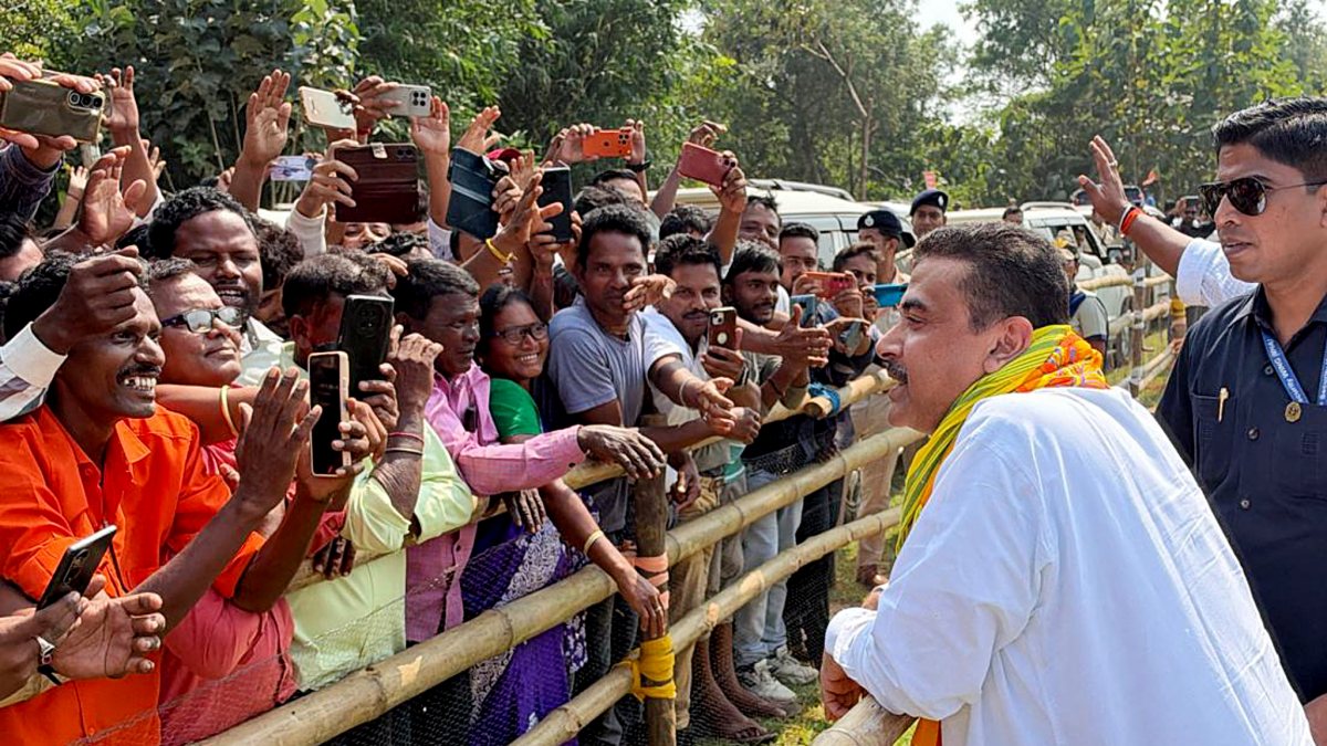 West Bengal CM Suvendu Adhikari meets Sabar community in Jhargram
