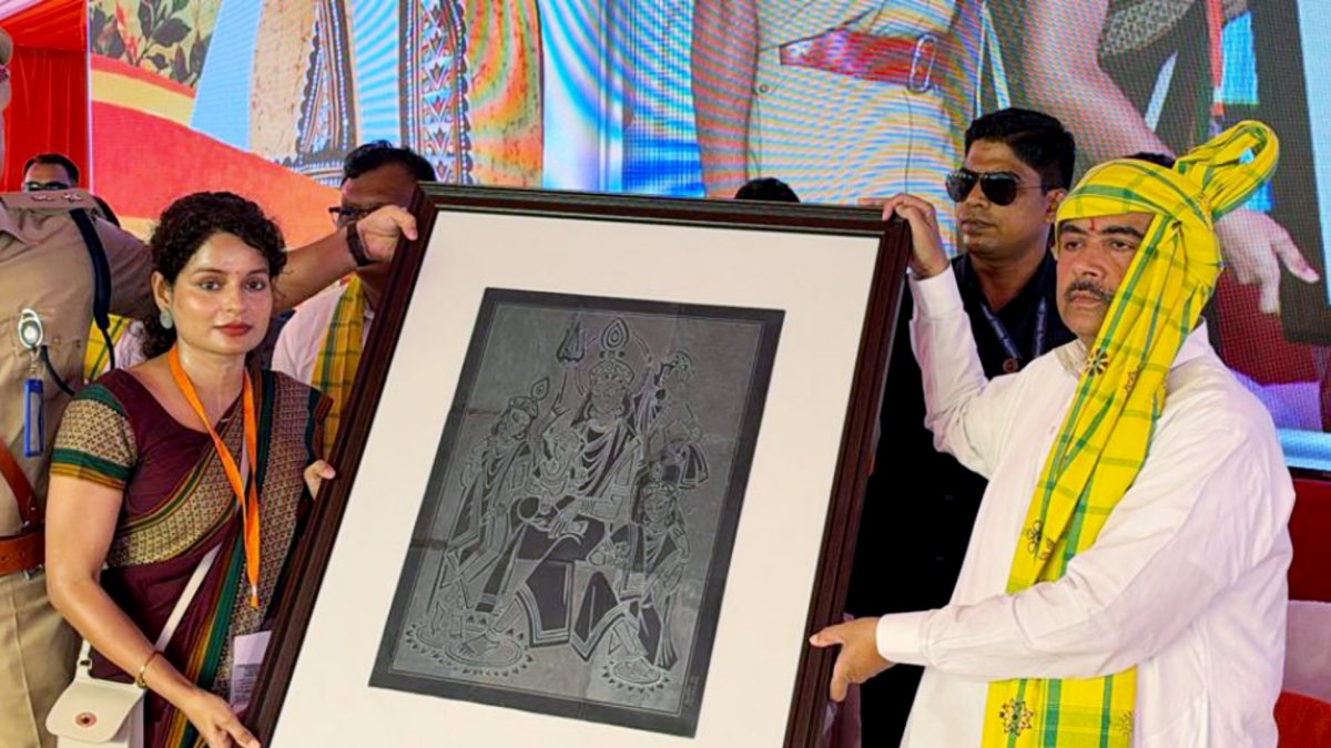 West Bengal CM Suvendu Adhikari felicitated at Jhargram event