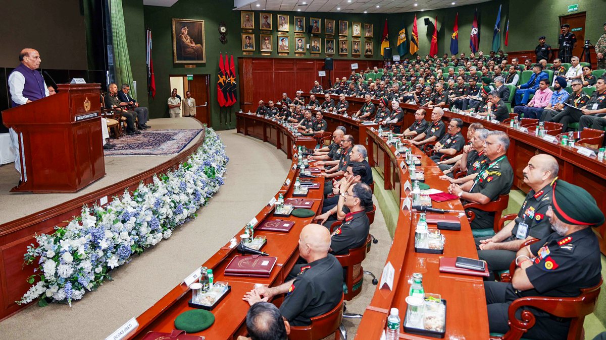 Rajnath Singh addresses Army Commanders Conference in Delhi