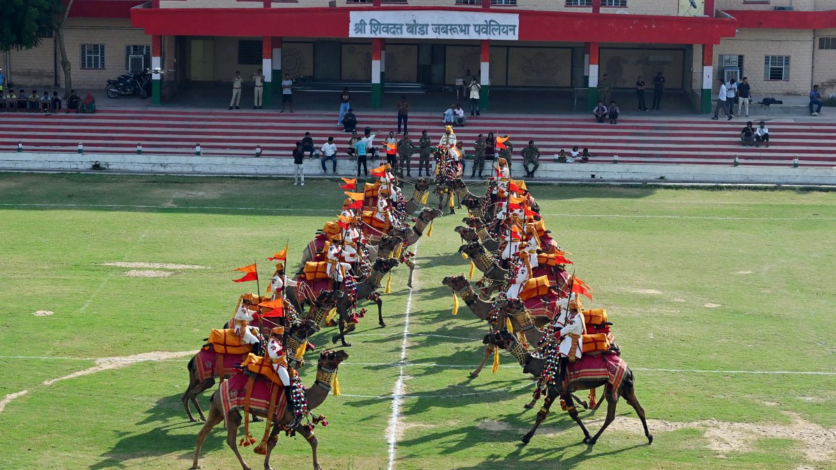 BSF camel contingent performs at Marwar Mahotsav in Jodhpur