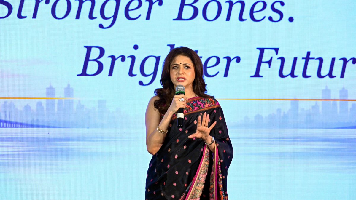 Bhagyashree Dassani speaks at bone health awareness launch