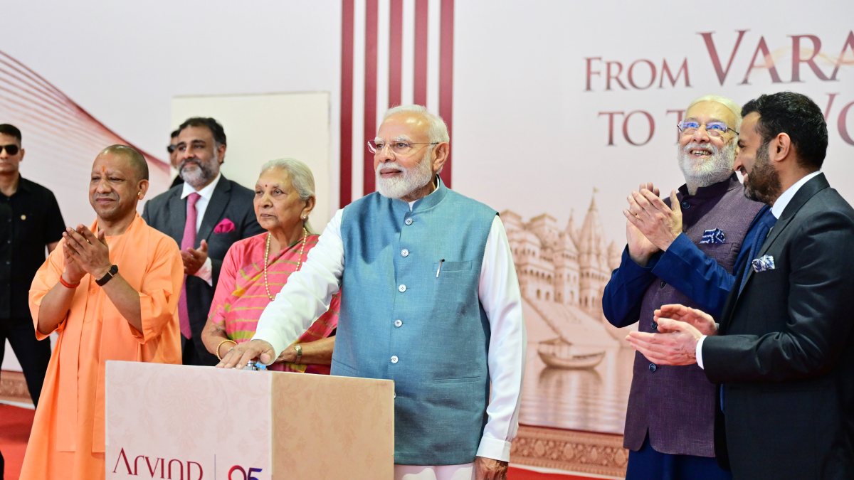 Modi inaugurates Arvind garment plant in Varanasi