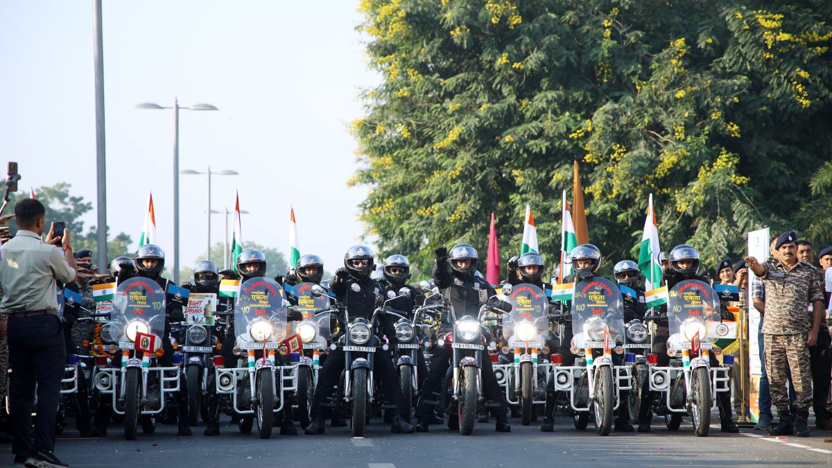 Security forces bike rally in Gandhinagar marks Patel birth anniversary