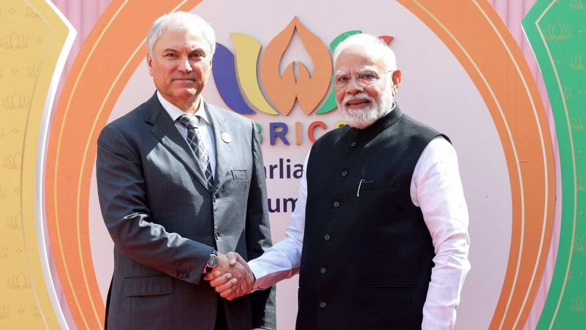 PM Modi welcomes BRICS delegates at Parliamentary Forum in Delhi