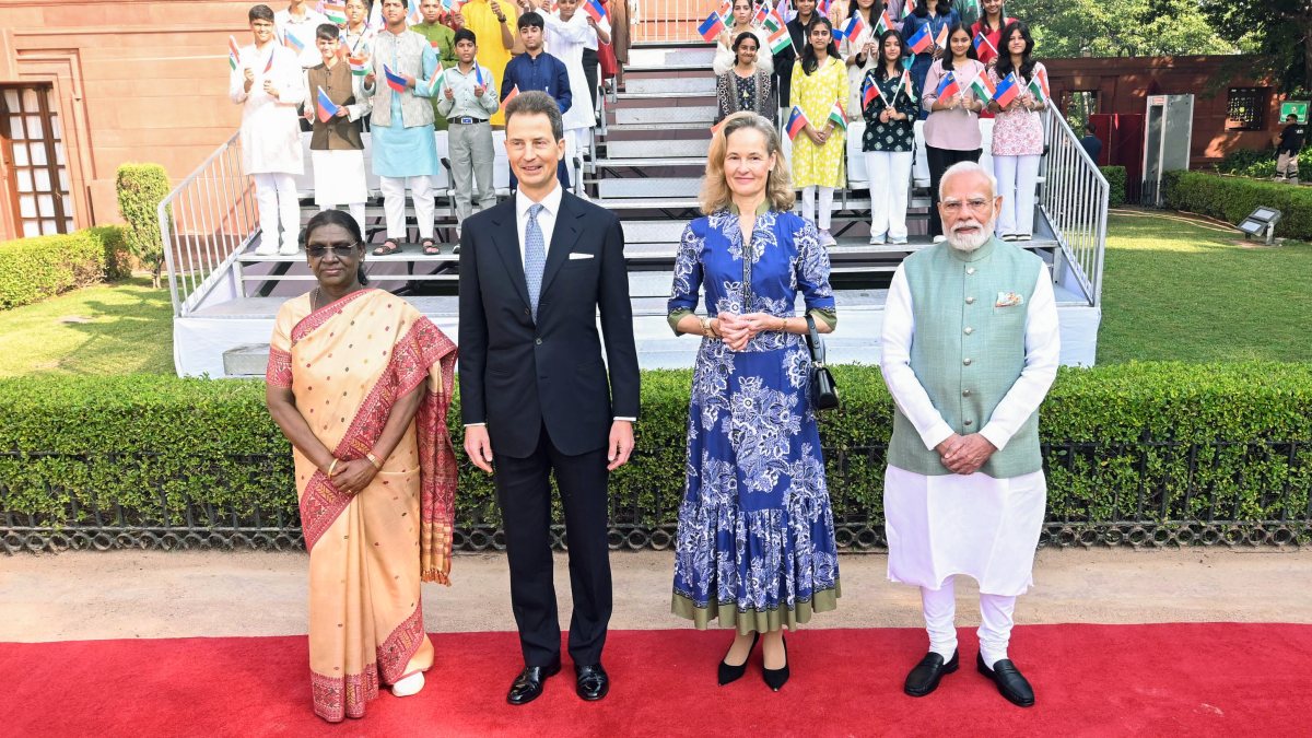 Liechtenstein prince and princess meet Murmu and Modi in Delhi