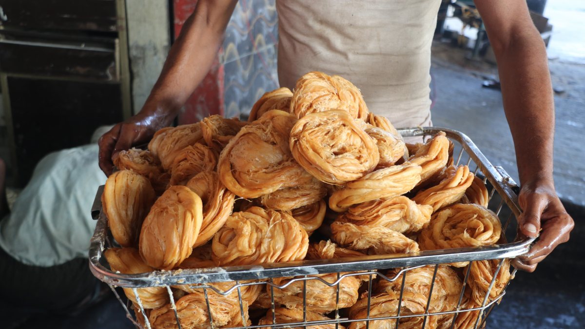 Sweet seller prepares sweets ahead of Karva Chauth in Jammu