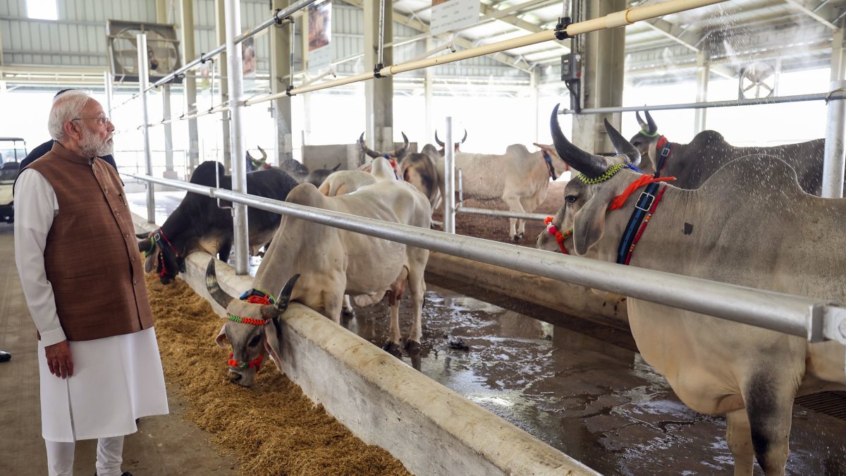 PM Modi visits cattle research centre in Banaskantha