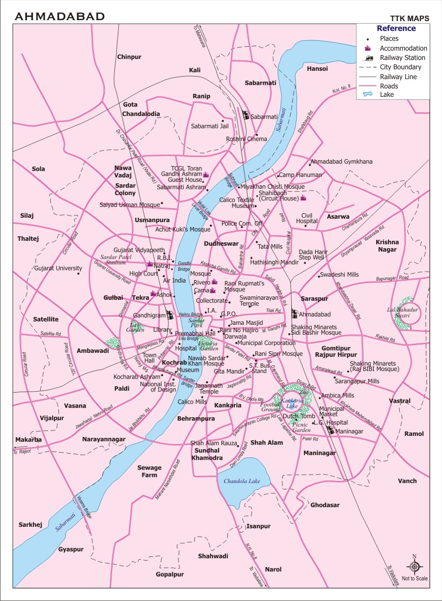 Ahmadabad City Map
