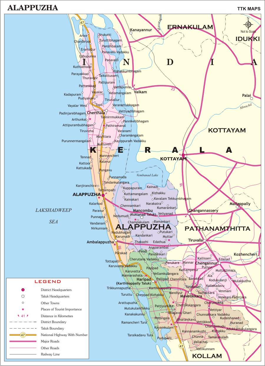 Alappuzha District Map