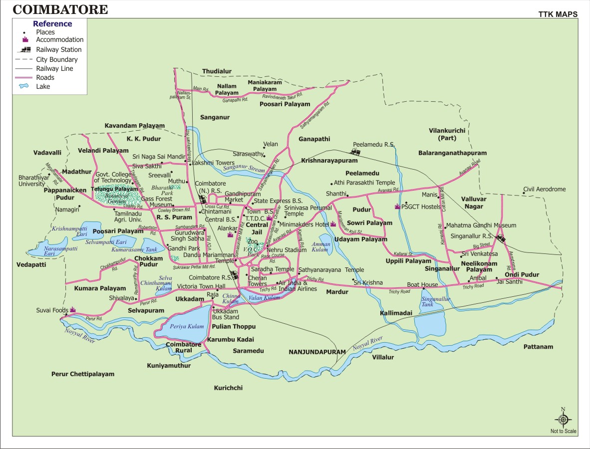 Coimbatore City Map