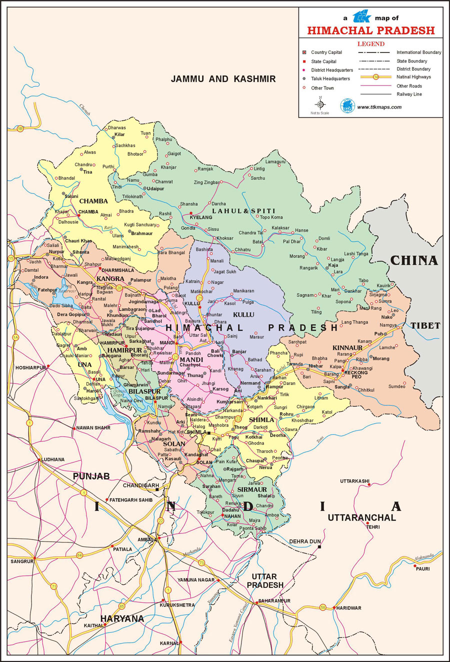 Himachal Pradesh Travel Map