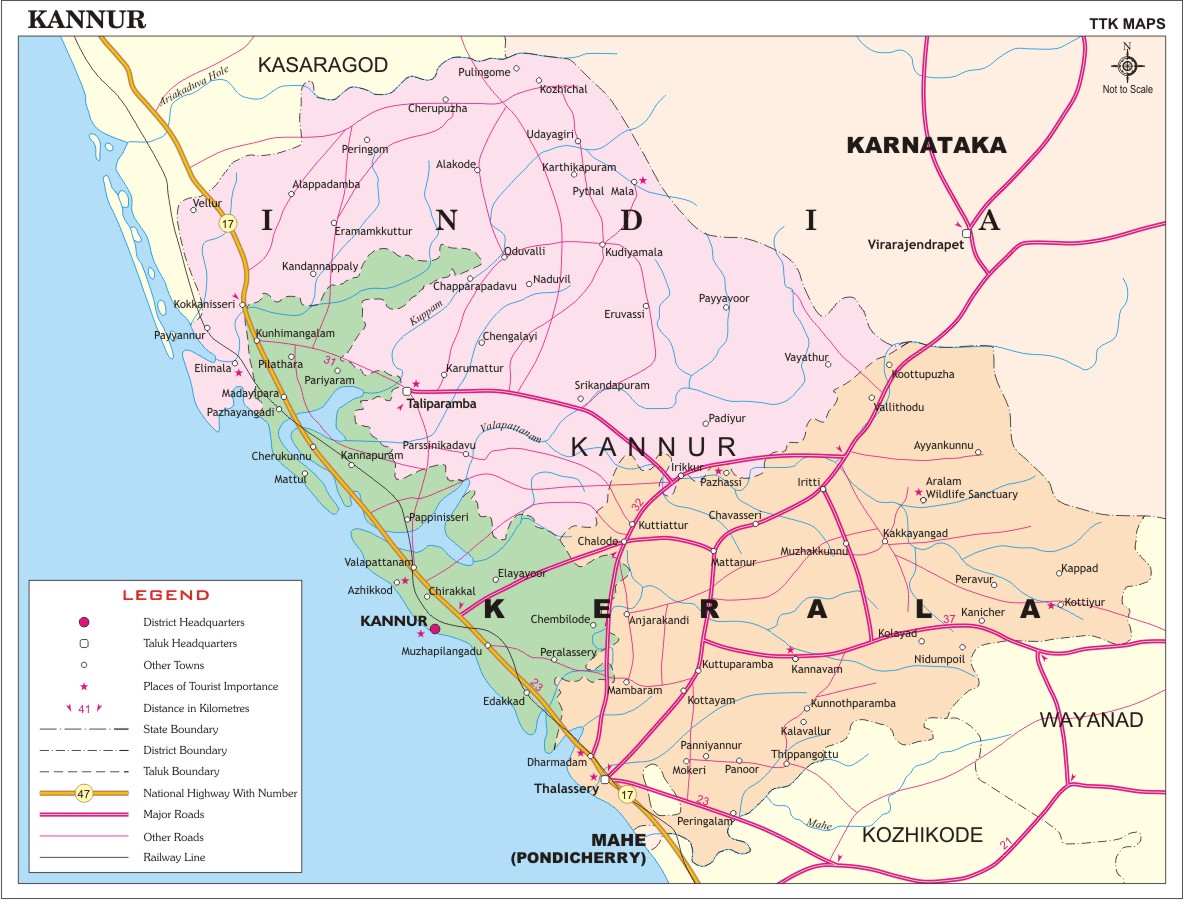 Kannur District Map