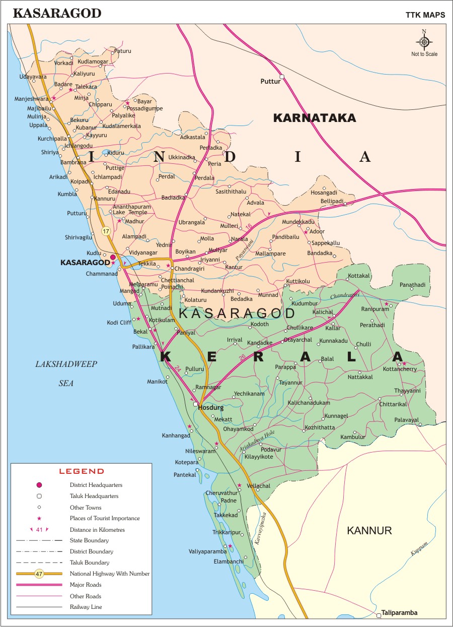 Kasaragod District Map