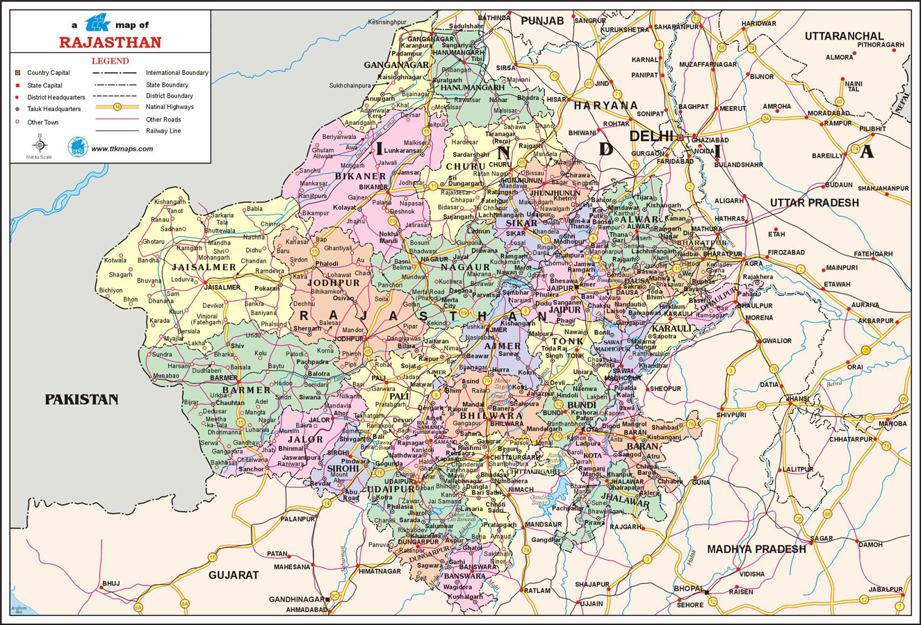 Rajasthan Travel Map
