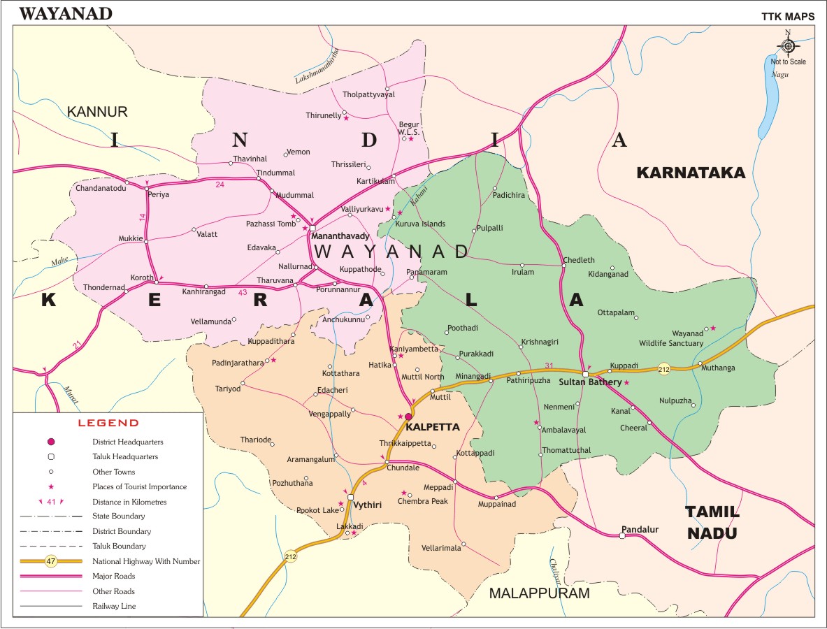 Wayanad District Map